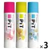 「スティックのり（固形のり）　PIT　ピットハイパワーSアロマ　香り付き　3種アソートパック　HCB-312X　3パック（3本入×3）　トンボ鉛筆」の商品サムネイル画像1枚目