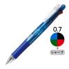 「多機能ボールペン クリップ-オンマルチ500 青軸 4色0.7mmボールペン+シャープ B4SA1-BL ゼブラ」の商品サムネイル画像1枚目