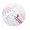 「シャチハタ ペアネーム パールブルー XL-W2/MO 浸透印」の商品サムネイル画像5枚目