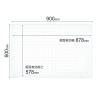 「プラス アルミ枠ホワイトボード 暗線ドット方眼入 900×600mm 壁掛け WBK-0906SJG」の商品サムネイル画像2枚目