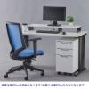「アール・エフ・ヤマカワ スチール脚机上台W600 ホワイト×ブラック脚 GZSLDR-600WH-BL」の商品サムネイル画像3枚目
