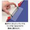 「コクヨ リングファイル スリムスタイル（ワンタッチ開閉リング） A4タテ 丸型2穴 背幅27mm 180枚とじ ダークグレー フ-URF420NDM 1冊」の商品サムネイル画像3枚目
