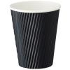 「リップルカップ ブラック 9オンス 1セット（300個：50個入×6袋）ファーストレイト 紙コップ」の商品サムネイル画像1枚目