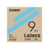「カシオ CASIO ラテコ 詰替え用テープ 幅9mm 水色ラベル 黒文字 8m巻 XB-9SB」の商品サムネイル画像2枚目