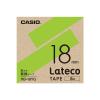 「カシオ CASIO ラテコ 詰替え用テープ 幅18mm 黄緑ラベル 黒文字 8m巻 XB-18YG」の商品サムネイル画像2枚目