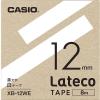「カシオ CASIO ラテコ 詰替え用テープ 幅12mm 白ラベル 黒文字 8m巻 XB-12WE」の商品サムネイル画像2枚目