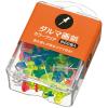 「ハピラ　ダルマ画鋲　クリアカラー　S4113　1セット（約180個：約60個入×3ケース）」の商品サムネイル画像1枚目