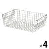 「無印良品 ステンレスワイヤーバスケット3 約幅37×奥行26×高さ12cm 4個 良品計画」の商品サムネイル画像1枚目