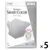 「超快適マスク SMART COLOR（スマート カラー） アッシュグレー ふつう 1セット（7枚×5個） ユニ・チャーム」の商品サムネイル画像2枚目
