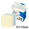 「【強粘着】アスクル はたらく 強粘着ふせん 75×75mm パステルカラー 1箱（5冊入）  オリジナル」の商品サムネイル画像2枚目