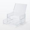 「無印良品 重なるアクリルケース2段フタ付引出 約幅17.5×奥行13×高さ9.5cm 1セット（2個） 良品計画」の商品サムネイル画像6枚目