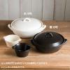 「萬古焼 耐熱土 IH土鍋 8号（3~4人用）内面セラミックコート 黒 1個 TOJIKITONYA」の商品サムネイル画像5枚目
