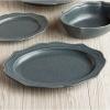「美濃焼 磁器 Carbell オーバルプレートM グレー 25×18cm 1枚 TOJIKITONYA」の商品サムネイル画像2枚目
