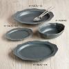 「美濃焼 磁器 Carbell オーバルプレートM グレー 25×18cm 1枚 TOJIKITONYA」の商品サムネイル画像6枚目