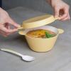 「tak（タック）キッズディッシュ スープボウル 3点セット（ボウル、プレート、スプーン）Mサイズ グレー 電子レンジ対応 1セット 竹中」の商品サムネイル画像2枚目