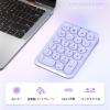 「テンキー Bluetooth パンダグラフ 薄型 充電式 Tabキー付 耐久性 IC-KP08-PU パープル iClever」の商品サムネイル画像2枚目
