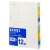 「アスクル カラーインデックス A4タテ インデックスシート 2穴 12山 100組（5組入×20袋）  オリジナル」の商品サムネイル画像4枚目