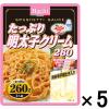 「ハチ食品 たっぷり明太子クリーム260 2人前260g 1セット（5個）」の商品サムネイル画像1枚目
