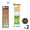 「かきかたえんぴつ　ハローネイチャー　2B　六角軸　ギフトセット（鉛筆6柄×2　消しゴム×1　オリジナルシール）MP-KHN01-2B×2　トンボ鉛筆」の商品サムネイル画像1枚目