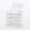 「無印良品 重なるアクリルケース2段フタ付引出 約幅17.5×奥行13×高さ9.5cm 1セット（6個） 良品計画」の商品サムネイル画像8枚目