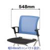 「TOKIO コンパクトネスティングメッシュチェア ブルー 1脚」の商品サムネイル画像4枚目