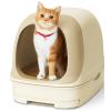 「ニャンとも清潔トイレ 猫 トイレ 本体セット ドームタイプ ライトベージュ フードカバー 猫用システムトイレ エステー」の商品サムネイル画像2枚目