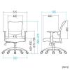 「サンワサプライ メッシュチェア ランバーサポートタイプ 肘付 ホワイト SNC-ASNET3W 1脚 オフィスチェア 事務椅子 脚幅620mm」の商品サムネイル画像3枚目