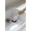 「キッチンバスボンくん シンク排水溝ブラシ ピンク 約幅60×奥行60×全長255mm 山崎産業」の商品サムネイル画像5枚目