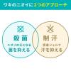 「ワキガード 汗臭・制汗用ジェル 直接ぬってニオイを元から防ぐ わきが 脇汗に わき汗対策 50g 2個【医薬部外品】 小林製薬」の商品サムネイル画像5枚目