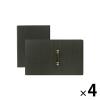 「無印良品 ファイル（リング式）A4 2穴 ダークグレー 4冊 良品計画」の商品サムネイル画像1枚目