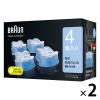 「ブラウン BRAUN アルコール洗浄液 クリーン＆リニュー交換カートリッジ 1セット（4個入×2パック） メンズシェーバー用 CCR4 CR P＆G」の商品サムネイル画像1枚目