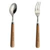 「【お得セット】 ウッドストック ティースプーン・ケーキフォーク 2点セット 天然木 日本製 パール金属」の商品サムネイル画像2枚目