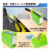 「プラス 年組氏名スクール PPボックスファイル A4-E グリーン 79896 1個」の商品サムネイル画像4枚目