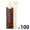 「木製フォーク 紙袋入り 1セット（50本入×2袋） ストリックスデザイン」の商品サムネイル画像1枚目