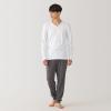 「【メンズ】無印良品 紳士 あったか綿 Vネック長袖Tシャツ 紳士S 白 良品計画」の商品サムネイル画像3枚目