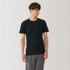 「【メンズ】無印良品 紳士 あったか綿 クルーネック半袖Tシャツ 紳士M 黒 良品計画」の商品サムネイル画像2枚目