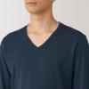 「【メンズ】無印良品 紳士 あったか綿 厚手 Vネック長袖Tシャツ 紳士M ダークネイビー 良品計画」の商品サムネイル画像6枚目