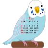 「【アウトレット】【2025年度版カレンダー】グリーティングライフ アニマルダイカットカレンダーミニ インコ C-1626-ET 1冊」の商品サムネイル画像3枚目