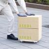 「現場のチカラ ミニ連結平台車 エラストマーキャスター仕様 白 耐荷重100kg （約）幅28.5×奥行42×高さ8cm オリジナル」の商品サムネイル画像6枚目