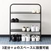 「COLLEND（コレンド） シューズラック 棚板3段 幅700×奥行306×高さ809mm ブラック AS-SR-BK 1台 オリジナル」の商品サムネイル画像3枚目