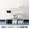 「COLLEND（コレンド） シューズラック 棚板3段 幅700×奥行306×高さ809mm ホワイト AS-SR-WH 1台 オリジナル」の商品サムネイル画像3枚目