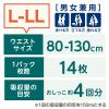 「大人用紙おむつ 肌ケア アクティ 長時間パンツ 消臭抗菌プラス L-LL 1パック（14枚） 日本製紙クレシア」の商品サムネイル画像3枚目