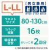 「【大人用おむつ/紙パンツ】うす型2回分 L-LL 消臭抗菌 肌ケアアクティ 1パック(16枚入) 日本製紙クレシア」の商品サムネイル画像3枚目