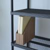 「YAMAZEN 木目調 ファイルボックス 紙製 A4 タテ 取っ手付き 収納幅100mm NPF-1031(BR) 1個」の商品サムネイル画像2枚目
