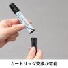「アスクル　ホワイトボードマーカーくっきり　中字丸芯 黒 直液カートリッジ式  AS-WBKMM-01 1箱（10本入） オリジナル」の商品サムネイル画像6枚目