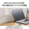 「USB充電器 タイプC PD 45W USB-C×2 コンパクト Type-C 白 EC-AC10945WH エレコム 1個」の商品サムネイル画像3枚目