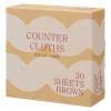「（限定）カウンタークロス ハーフサイズ 約30×30cm 使い切り キッチンダスター ブラウン 2箱（30枚入×2） オリジナル」の商品サムネイル画像2枚目