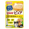 「いなば ピュア とりささみ チーズ入り 犬 国産 30g 96袋 ドッグフード ウェット パウチ」の商品サムネイル画像2枚目