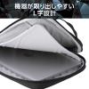 「エレコム パソコンケース 13.3インチ ハンドル付 縦型 衝撃吸収 撥水加工 黒 ZSBーIBPRVP13BK 1個」の商品サムネイル画像4枚目
