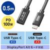 「サンワサプライ USB5Gbps TypeーC延長ケーブル（PD100W・0.5m） KUー5GCCP100EN05 1本」の商品サムネイル画像2枚目
